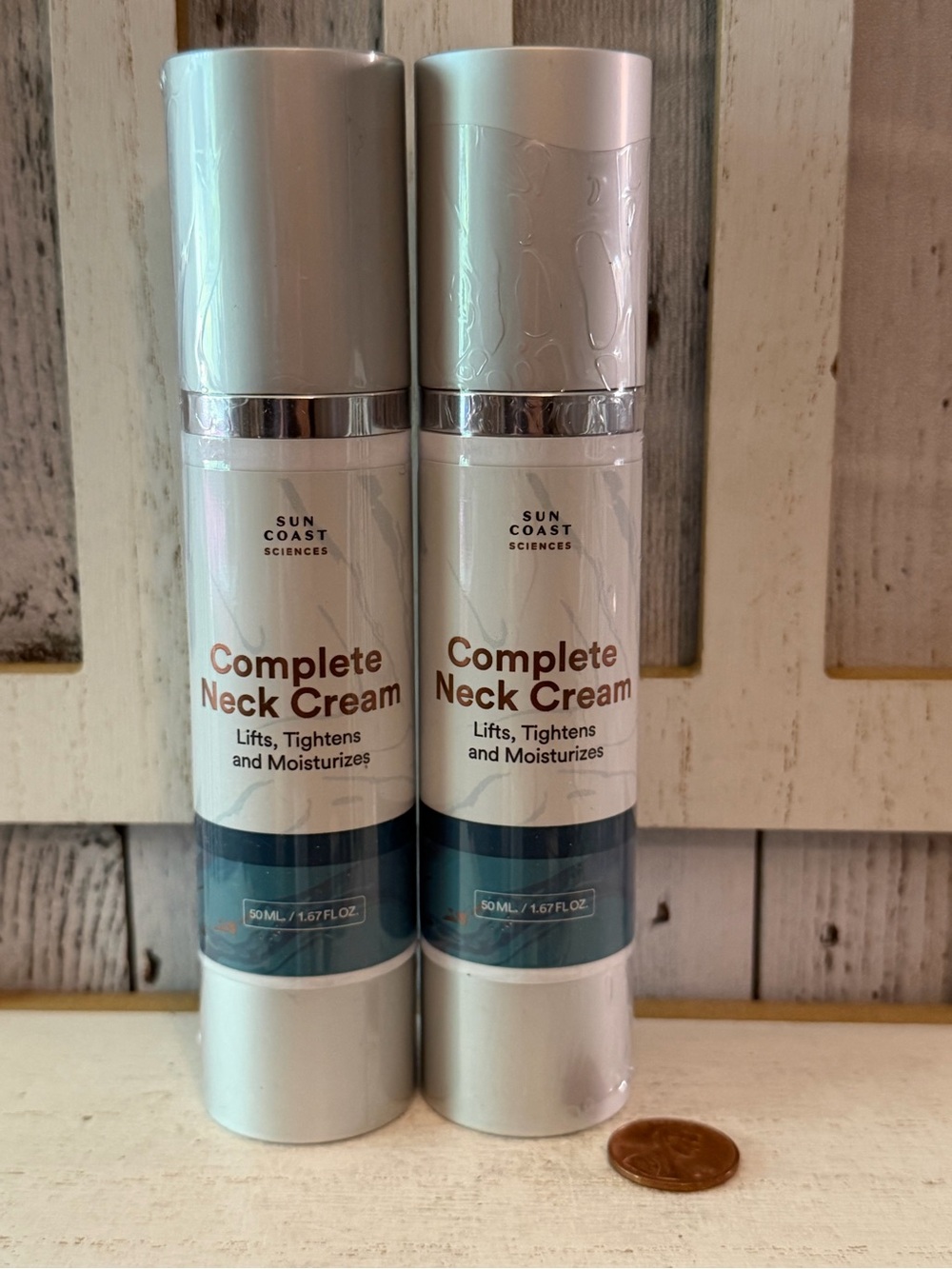 Sun Coast Sciences Complete Neck Cream 1.67oz Lift Tightens New/Sealed Lot X2